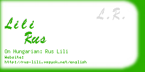 lili rus business card